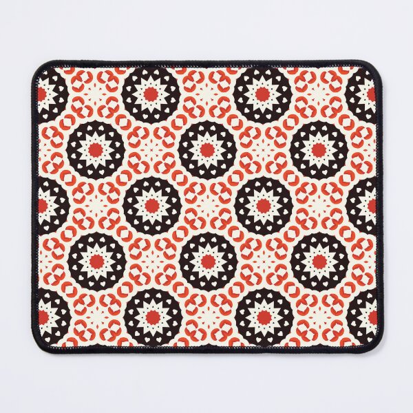 Item preview, Vintage Orange and Black Geometric Mandala Pattern designed and sold by mrhighsky.