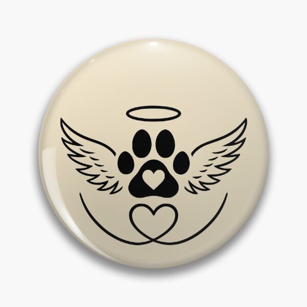 Item preview, Black Angel Paw Print Memorial designed and sold by Corvoria.