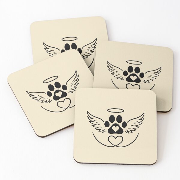 Item preview, Black Angel Paw Print Memorial designed and sold by Corvoria.