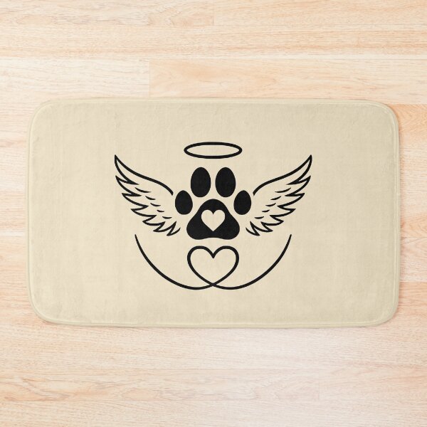 Item preview, Black Angel Paw Print Memorial designed and sold by Corvoria.