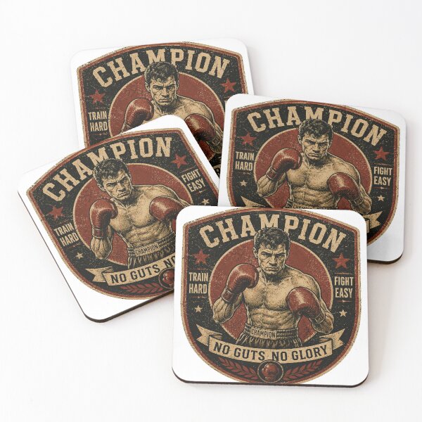 Item preview, No Guts No Glory – Vintage Boxing Champion Poster designed and sold by Golden Era Studio.