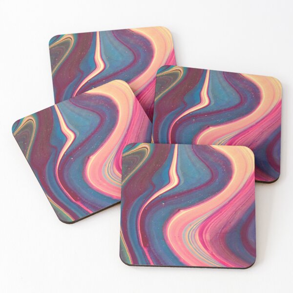 Item preview, Cosmic Neon Pink and Teal Fluid Waves designed and sold by samahl_l.