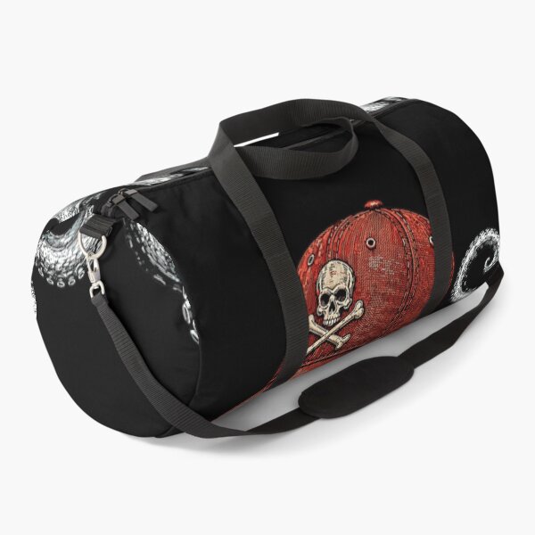 Item preview, Grumpy Octopus Wearing Red Skull Baseball Cap Cool Sea Creature Art designed and sold by PhocoNibict.