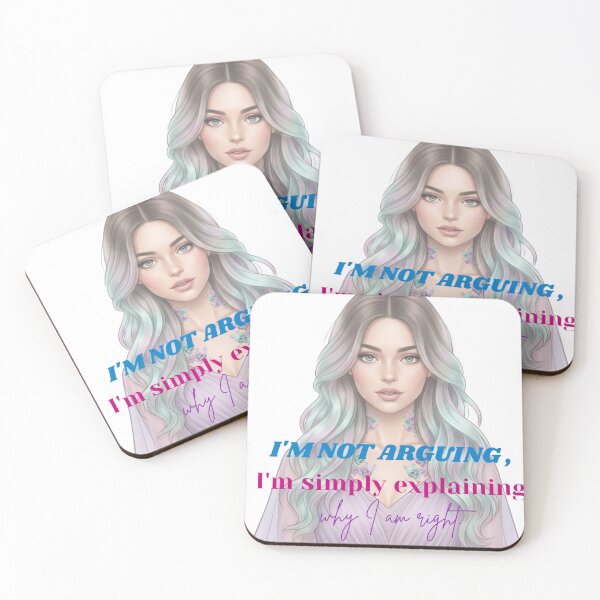 Item preview, I’m Not Arguing I’m Explaining Why I’m Right Funny Sarcastic Quote Pastel Girl Design | Sassy Humor T-Shirt & Sticker PNG designed and sold by TheDigitalArtisianHub.
