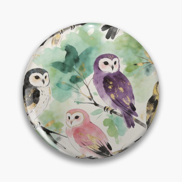 Item preview, Magical Gold Foil Barn Owl Pattern designed and sold by wissal.studio.