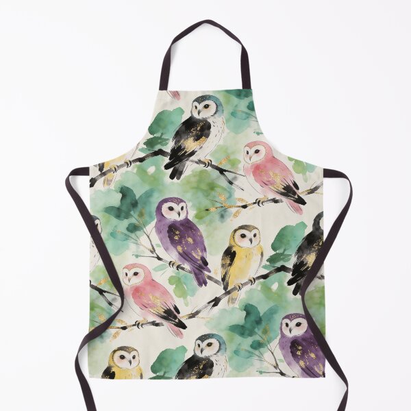 Item preview, Magical Gold Foil Barn Owl Pattern designed and sold by wissal.studio.
