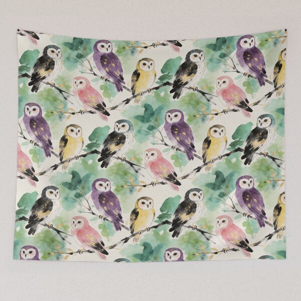 Item preview, Magical Gold Foil Barn Owl Pattern designed and sold by wissal.studio.