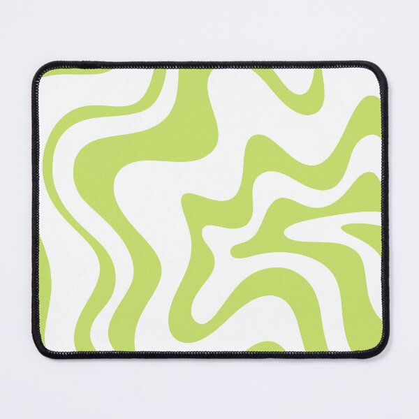 Item preview, Groovy Retro Liquid Swirl Abstract Pattern Pistachio Chartreuse and White designed and sold by kierkegaard.