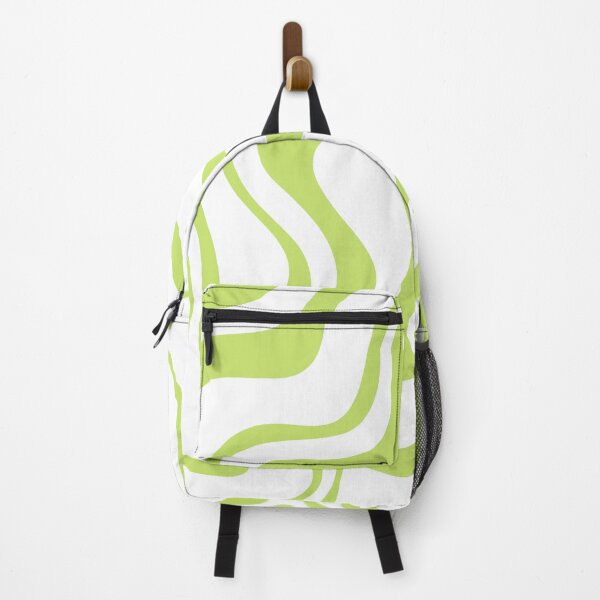 Item preview, Groovy Retro Liquid Swirl Abstract Pattern Pistachio Chartreuse and White designed and sold by kierkegaard.
