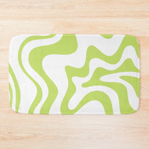 Item preview, Groovy Retro Liquid Swirl Abstract Pattern Pistachio Chartreuse and White designed and sold by kierkegaard.
