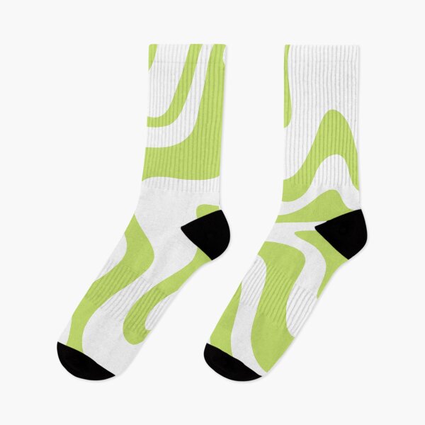 Item preview, Groovy Retro Liquid Swirl Abstract Pattern Pistachio Chartreuse and White designed and sold by kierkegaard.