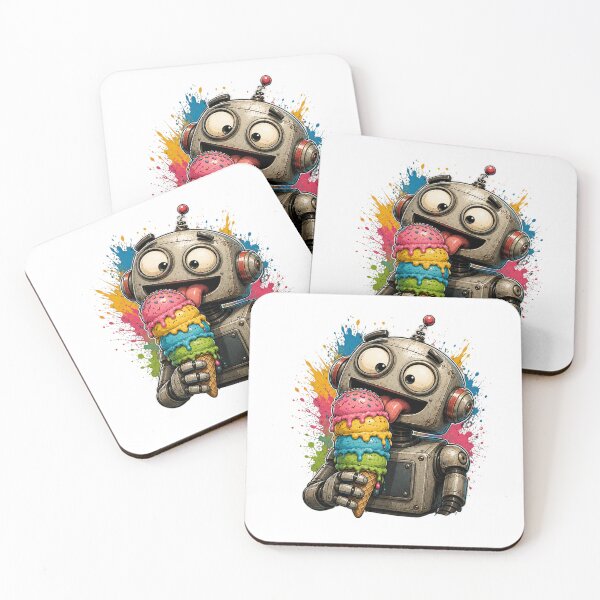 Item preview, Ice Cream Loving Robot designed and sold by KaSenArt26.