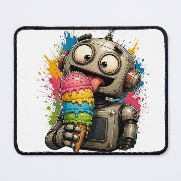 Item preview, Ice Cream Loving Robot designed and sold by KaSenArt26.