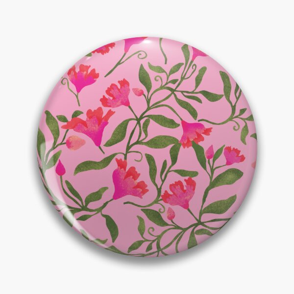 Item preview, Tossed pattern with pink flowers designed and sold by studiodrchicken.