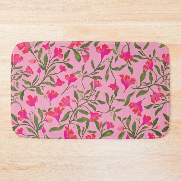 Item preview, Tossed pattern with pink flowers designed and sold by studiodrchicken.