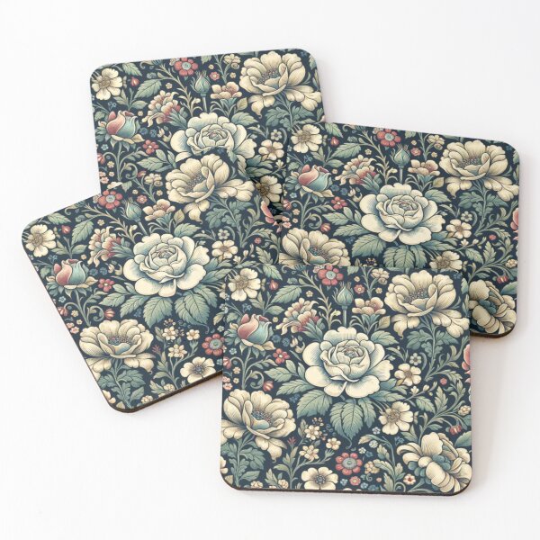 Artikelvorschau, Vintage Floral Pattern | Cottagecore Botanical Design | Romantic Garden Flowers | Antique Wallpaper Aesthetic | Elegant Floral Artwork entworfen und verkauft von Fernhaven.
