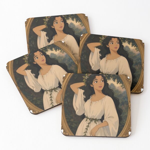 Item preview, Enchanted Forest Maiden – Vintage Fantasy Portrait Art designed and sold by  Hollow Moon Studios..