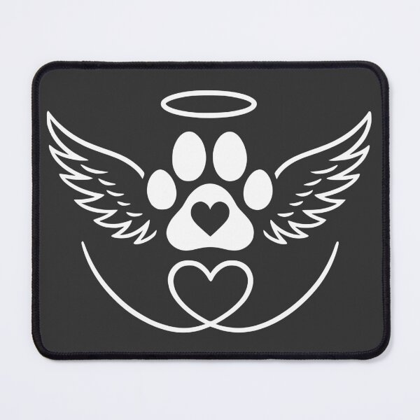 Item preview, Double Heart Angel Paw Print designed and sold by Corvoria.