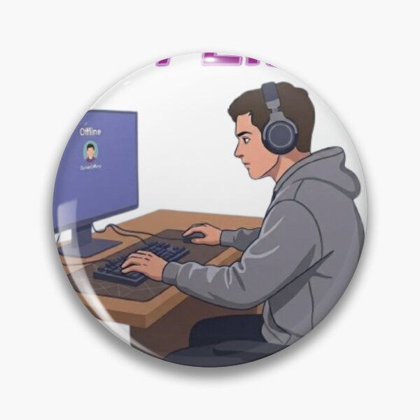 Item preview, Mentally Offline Gamer Desk Setup designed and sold by Northern Glow Art.