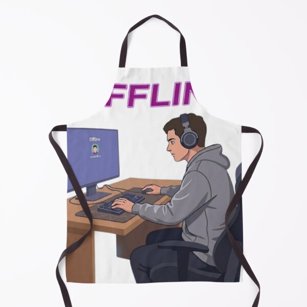 Item preview, Mentally Offline Gamer Desk Setup designed and sold by Northern Glow Art.