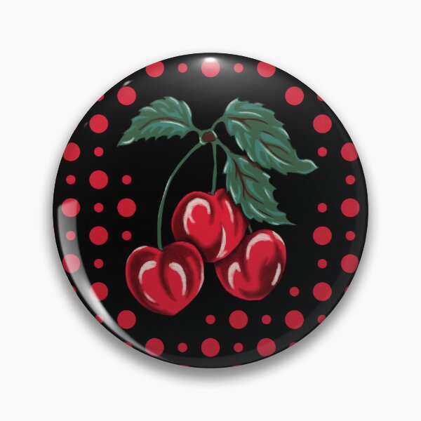 Item preview, Red cherries on black designed and sold by NadiaChevrel.