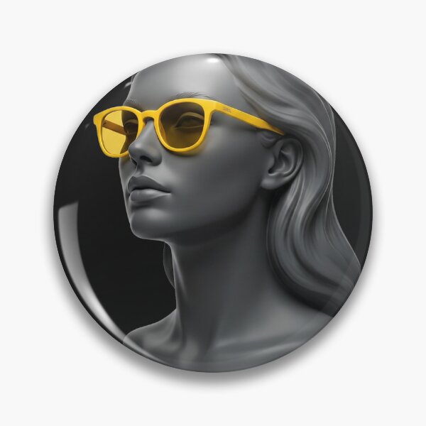 Item preview, Modern Yellow Sunglasses Woman Bust Sculpture designed and sold by WormJ.