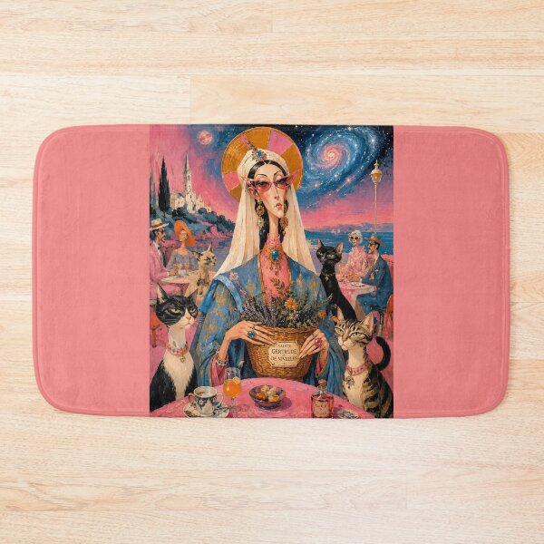 Item preview, Saint Gertrude of Nivelles - Mystic Cat Surrealist Art. designed and sold by Natalia-Vlad.