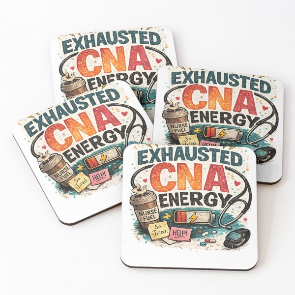 Item preview, Exhausted CNA Engergy designed and sold by Caffeine & Chaos.