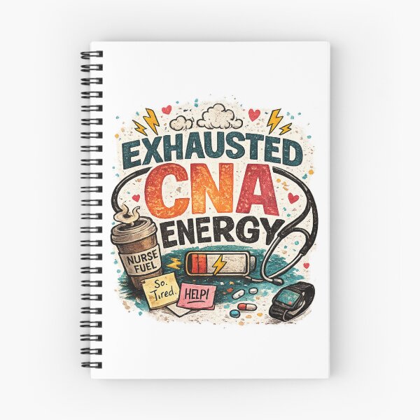 Item preview, Exhausted CNA Engergy designed and sold by Caffeine & Chaos.