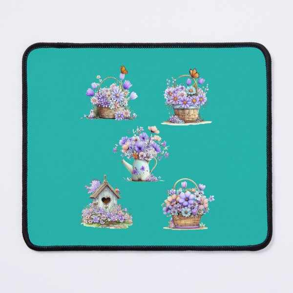 Item preview, Basket with purple flowers designed and sold by Palmtree94.