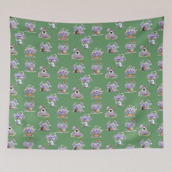 Item preview, Basket with purple flowers  designed and sold by Palmtree94.