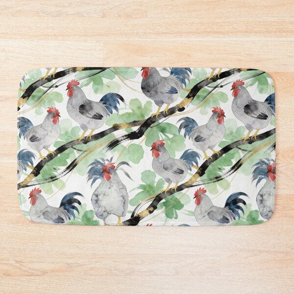 Item preview, Modern Farmhouse Rooster Pattern designed and sold by wissal.studio.