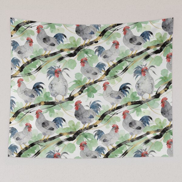 Item preview, Modern Farmhouse Rooster Pattern designed and sold by Thewissal.