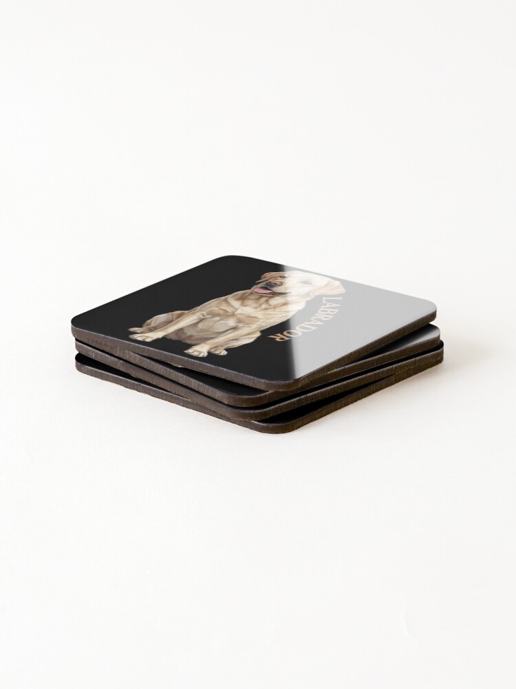 Thumbnail 4 of 5, Coasters (Set of 4), Beautiful Labrador designed and sold by ReneMM.
