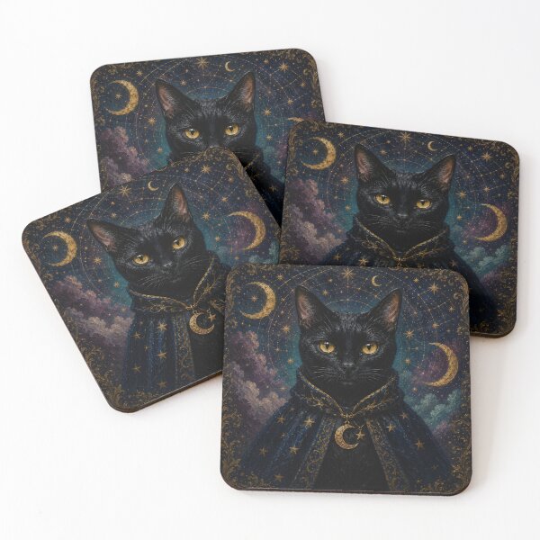 Item preview, Mystical Black Cat Portrait designed and sold by Charisma Enigma.