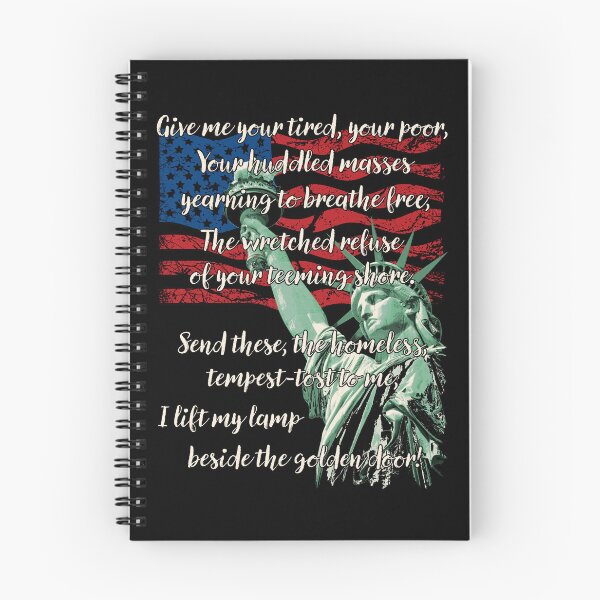 Aperçu de l'œuvre Statue de la liberté avec le poème « Le nouveau colosse », antifasciste créée et vendue par NadiaChevrel.