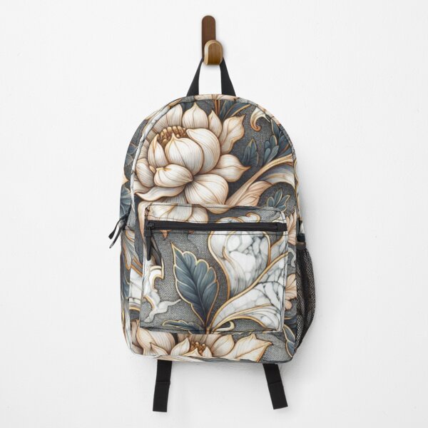 Item preview, Luxury Marble Floral Pattern | Elegant Botanical Art | Baroque Flower Design | Sophisticated Neutral Aesthetic | Vintage Luxury Wallpapers designed and sold by Fernhaven.