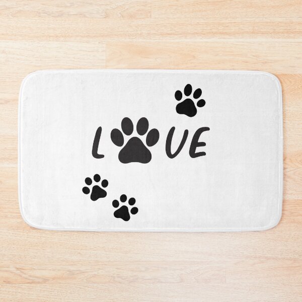 Artikelvorschau, Ich liebe meinen Hund mit Pfotenabdrücken entworfen und verkauft von jeweleddesigns.