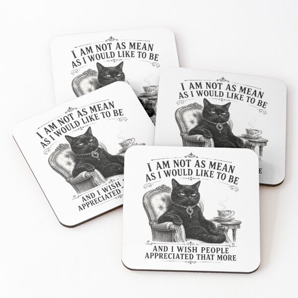Item preview, I Am Not As Mean As I Would Like To Be | Black Cat Judgment Edition designed and sold by AMICO77.