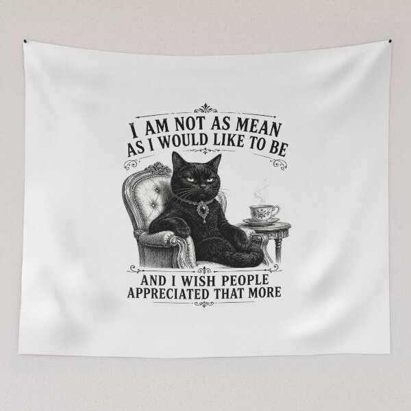 Item preview, I Am Not As Mean As I Would Like To Be | Black Cat Judgment Edition designed and sold by AMICO77.