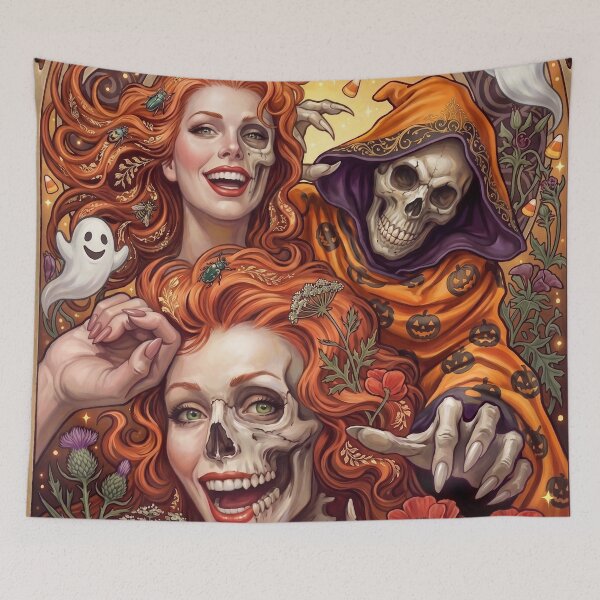 Item preview, Happy Halloween • Art Nouveau Spooktacular designed and sold by graficsfx.