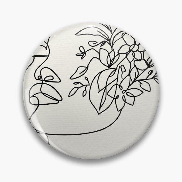 Item preview, Minimalist Woman Side Profile Line Art with Butterfly - Abstract Female Floral Portrait designed and sold by Mora  Lisa.