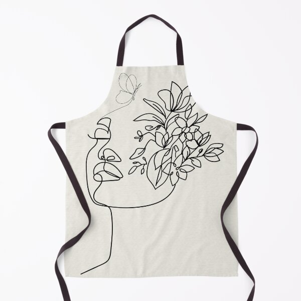 Item preview, Minimalist Woman Side Profile Line Art with Butterfly - Abstract Female Floral Portrait designed and sold by Mora Lisa.