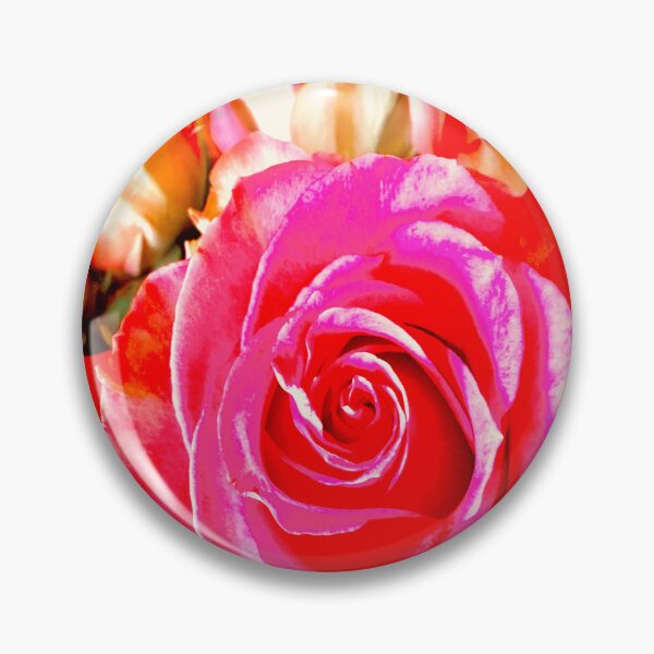 Item preview, Vivid Hot Pink Rose Blossom Bouquet Close Up designed and sold by BalkanBloom.