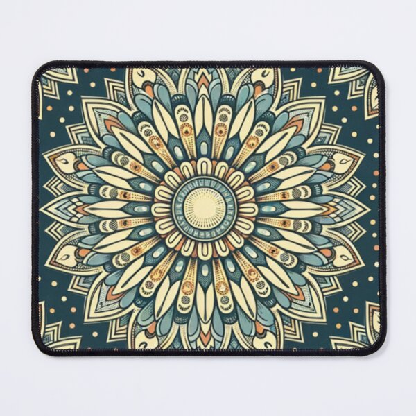 Item preview, Blue Mandala Pattern | Boho Sacred Geometry Art | Celestial Floral Design | Spiritual Ornament Wallpaper | Elegant Mandala Decor designed and sold by Fernhaven.