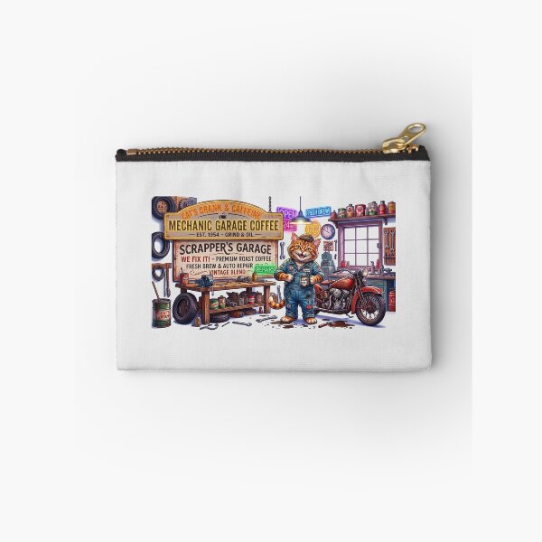 Item preview, Funny Coffee Cat Mechanic Garage Vintage Retro Coffee designed and sold by Hilmanku.