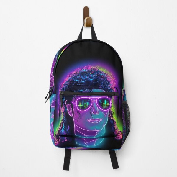 Item preview, Neon Synthwave Michael Jackson Portrait Art designed and sold by ExploreAura Studio.