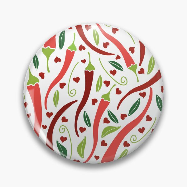 Item preview, Red Hot Chili Peppers and Hearts White Background designed and sold by Claudia S. Design.