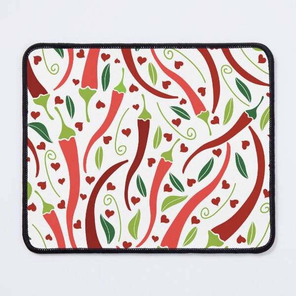 Item preview, Red Hot Chili Peppers and Hearts White Background designed and sold by Claudia S. Design.