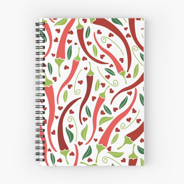 Item preview, Red Hot Chili Peppers and Hearts White Background designed and sold by Claudia S. Design.